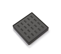 Black Leatherette 20 Slot Ring Tray