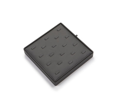 Black Leatherette 18 Clip Ring Tray