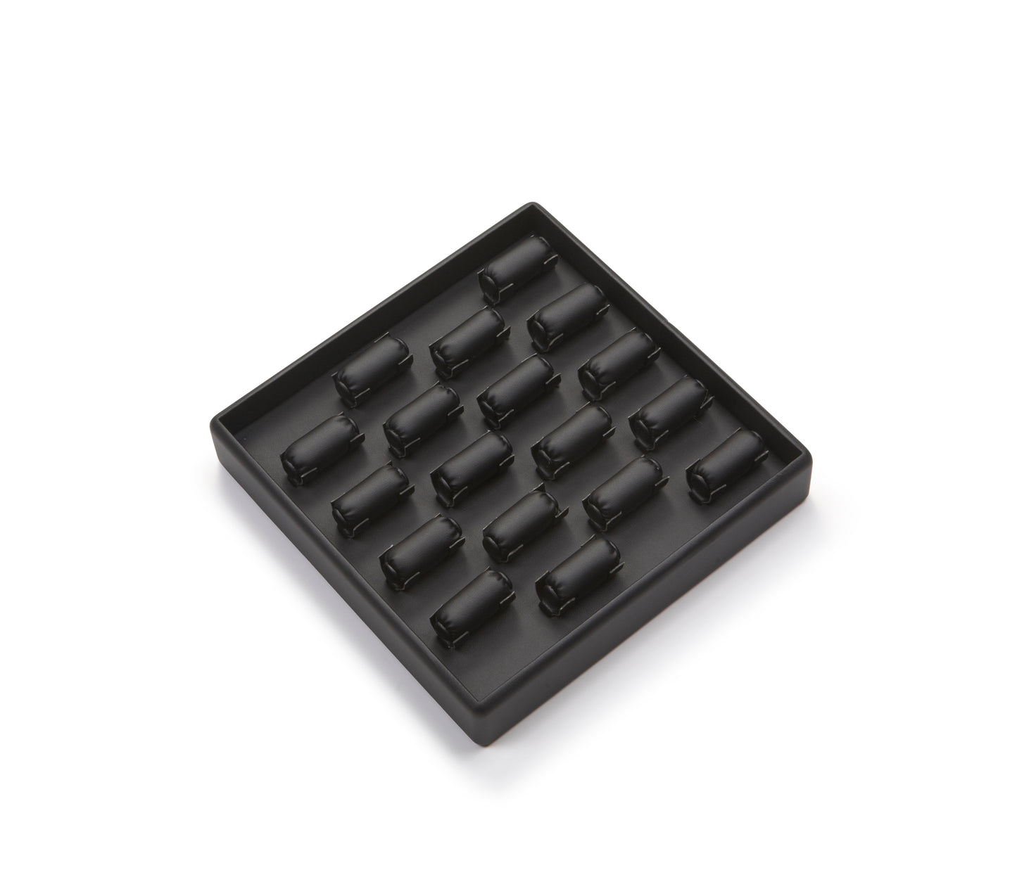 Black Leatherette 18 Bar Ring Tray