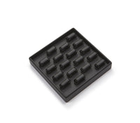 Black Leatherette 18 Bar Ring Tray