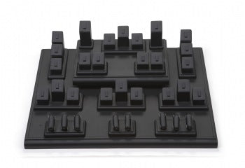 Black Leatherette Showcase Display Set