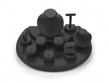 Black Leatherette Showcase Display Set