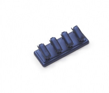 Navy Blue Leatherette 4 Ring Stand