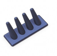 Navy Blue Leatherette 4 Ring Finger
