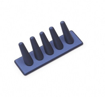 Navy Blue Leatherette 5 Ring Finger