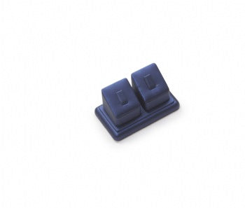 Navy Blue Leatherette 2 Clip Ring Stand