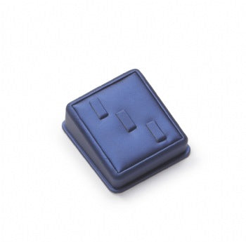 Navy Blue Leatherette 3 Clip Ring Stand