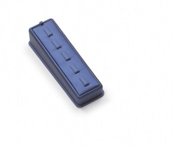 Navy Blue Leatherette 5 Clip Ring Tray