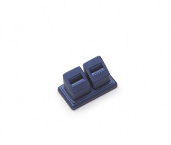 Navy Blue Leatherette 2 Ring Slot Stand