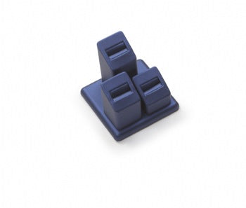 Navy Leatherette 3 Ring Slot Stand