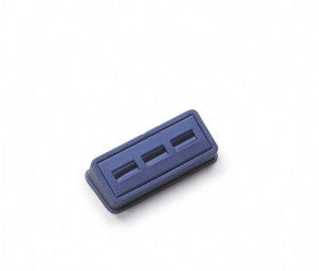 Navy Blue Leatherette 3 Ring Slot Stand