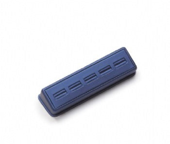 Navy Blue Leatherette 5 Ring Slot Stand