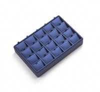 Navy Blue Leatherette 20 Pendant Tray