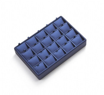 Navy Blue Leatherette 20 Pendant Tray