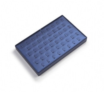 Navy Blue Leatherette 51 Clip Ring Tray