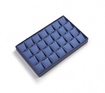 Navy Blue Leatherette 28 Pendant Tray