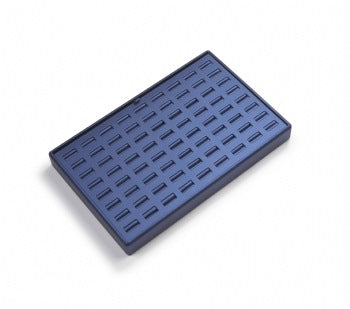 Navy Blue Leatherette 72 Slot Ring Tray