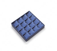 Navy Blue Leatherette 16 Pendant Tray