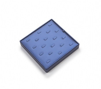Navy Blue Leatherette 18 Clip Ring Tray