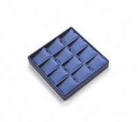 Navy Blue Leatherette 12 Pendant Tray
