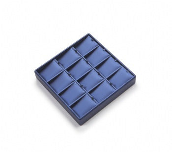 Navy Blue Leatherette 12 Pendant Tray