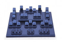 Navy Blue Leatherette Showcase Display Set
