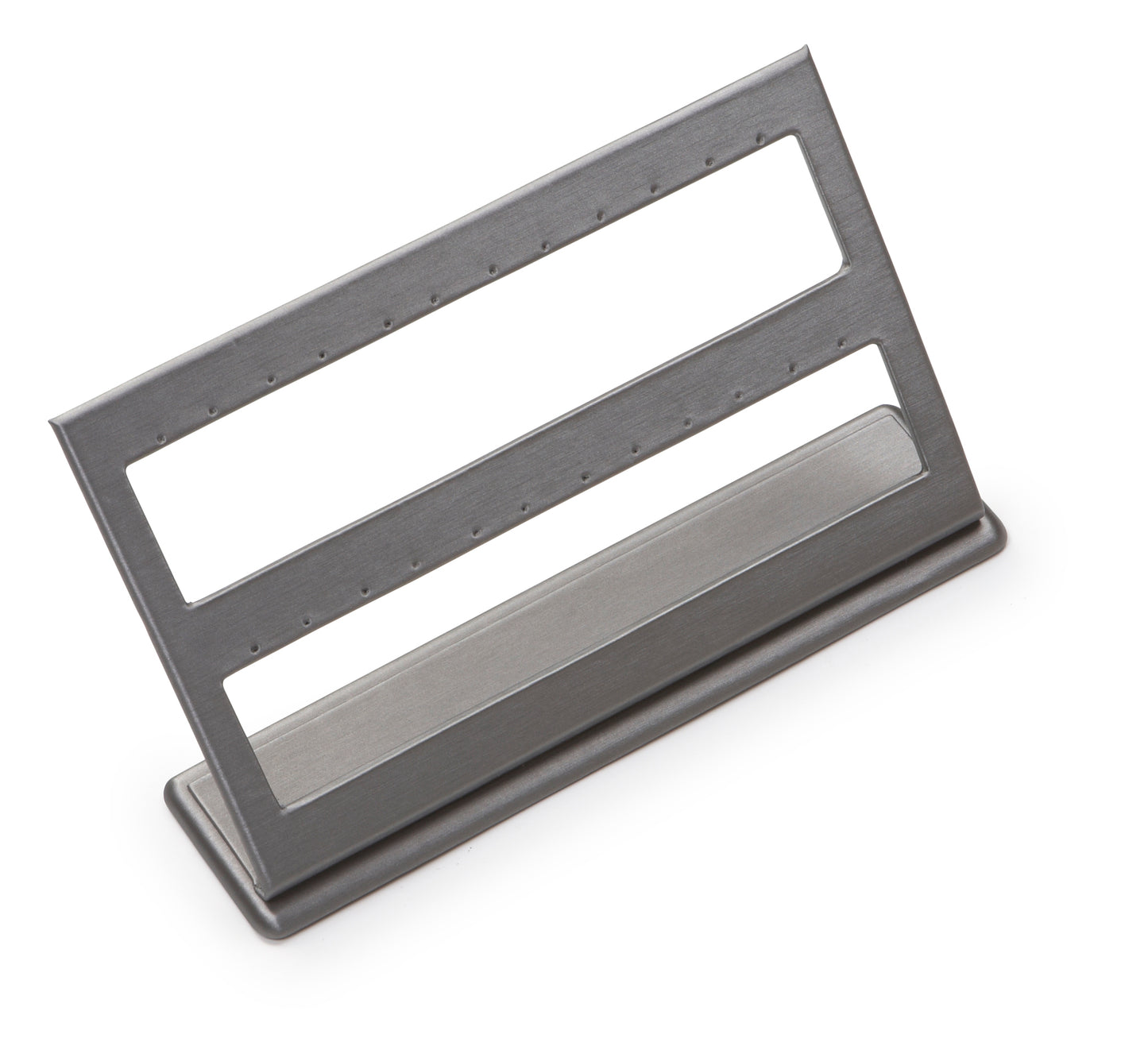 Silver Gray Leatherette 12 Pairs Earring