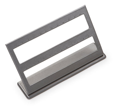 Silver Gray Leatherette 12 Pairs Earring