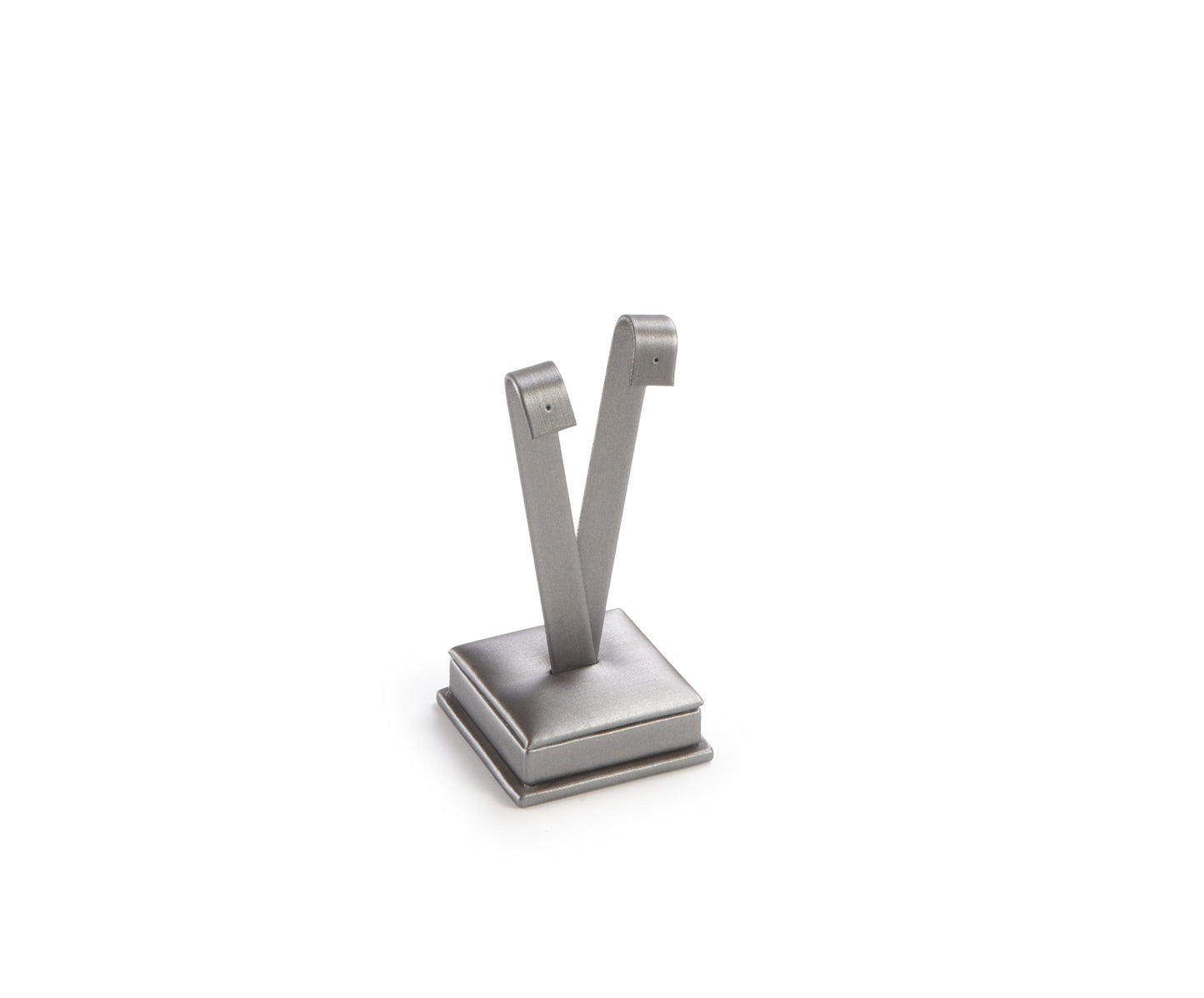 Silver Gray Leatherette Tall Earring Stand