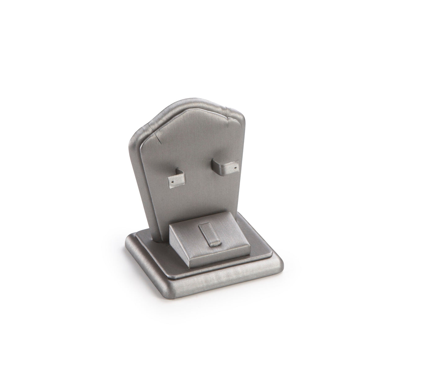 Silver Gray Leatherette Ring/Earring/Pendant Stand