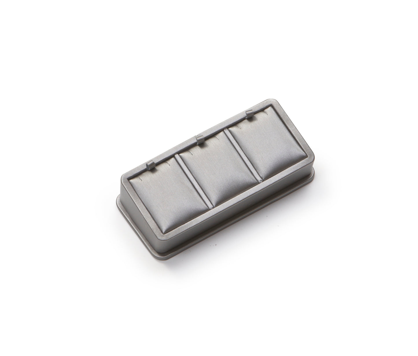 Silver Gray Leatherette 3 Pendant Stand
