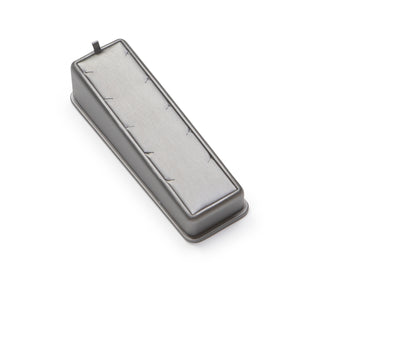 Silver Gray Leatherette 5 Pendant Tray