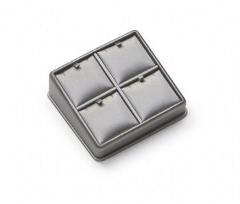 Silver Gray Leatherette 4 Pendant Stand