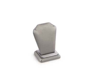Silver Gray Leatherette Pendant Stand