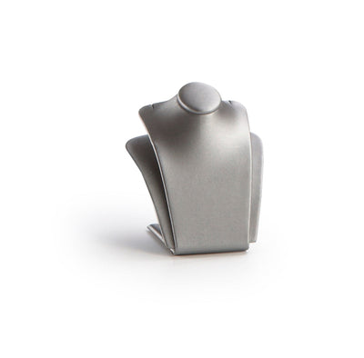 Silver Gray Leatherette Small Pendant Stand