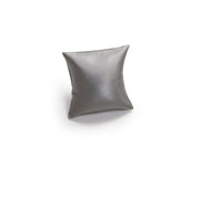 Silver Gray Leatherette Pillow