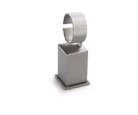 Silver Gray Leatherette Tall Watch Stand