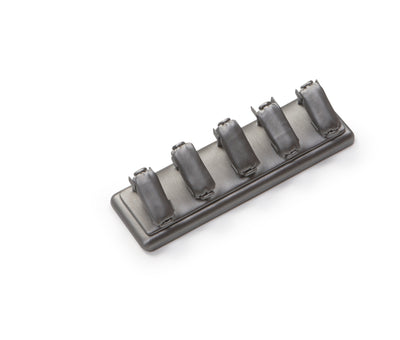 Silver Gray Leatherette 5 Bar Ring Stand