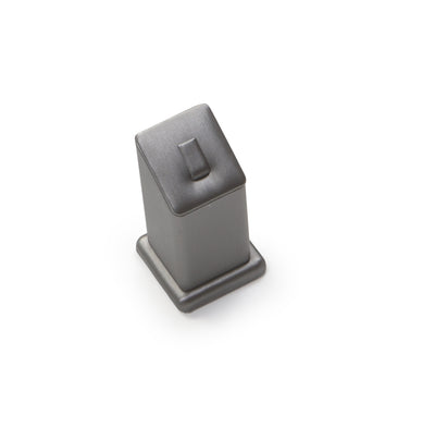 Silver Gray Leatherette 1 Clip Ring Stand