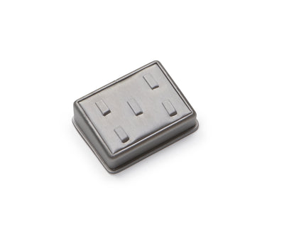 Silver Gray Leatherette 5 Clip Ring Stand