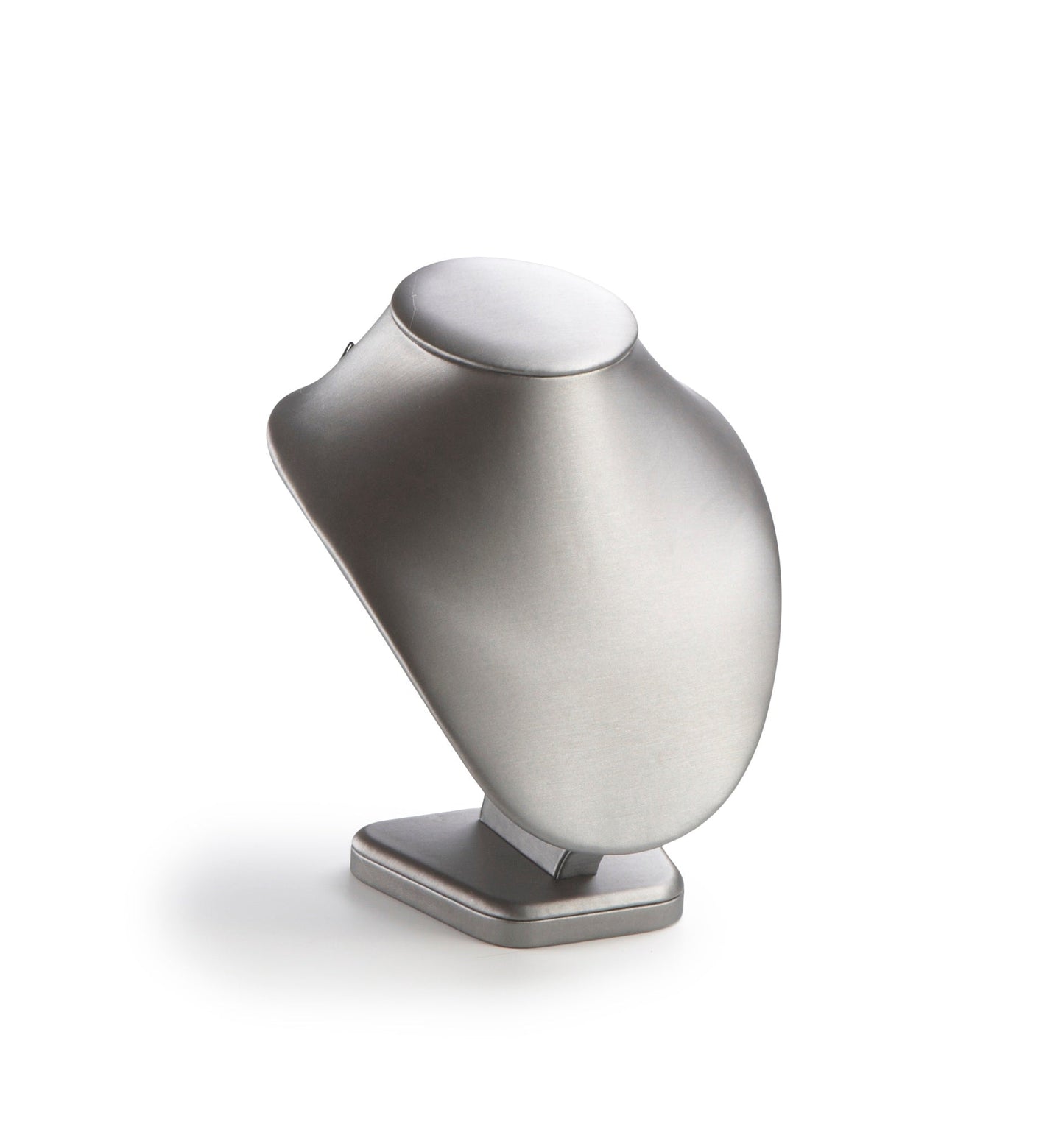 Silver Gray Leatherette Large Wood Neckform