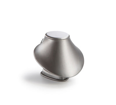 Silver Gray Leatherette Medium Neckform