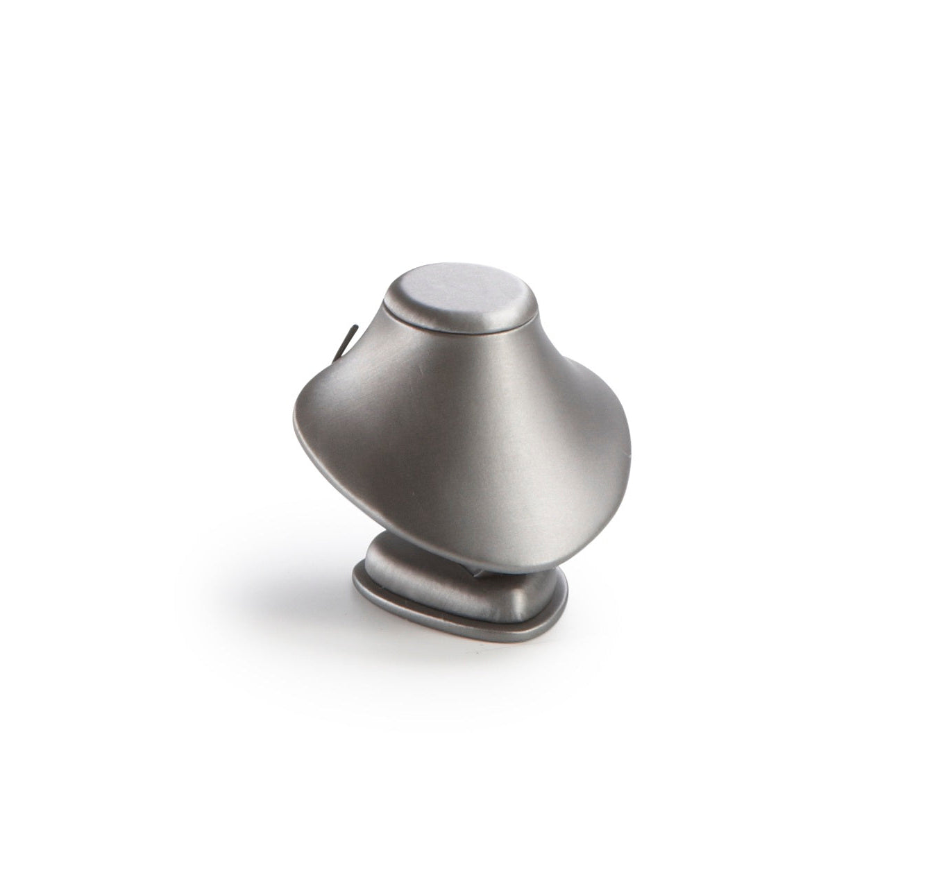 Silver Gray Leatherette Small Neckform
