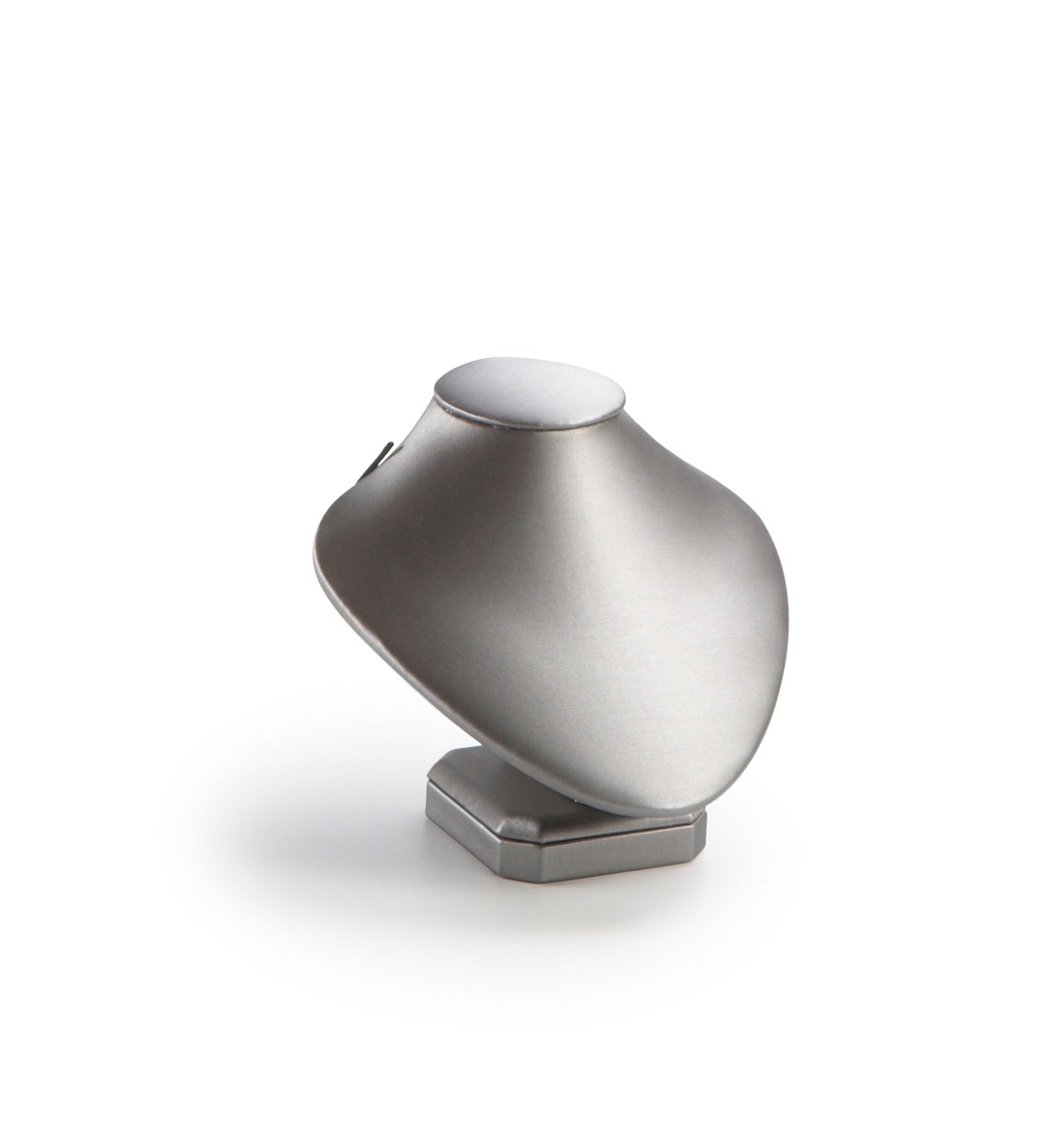 Silver Gray Leatherette Small Neckform