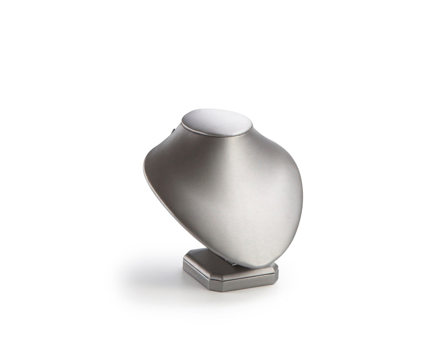Silver Gray Leatherette Medium Neckform