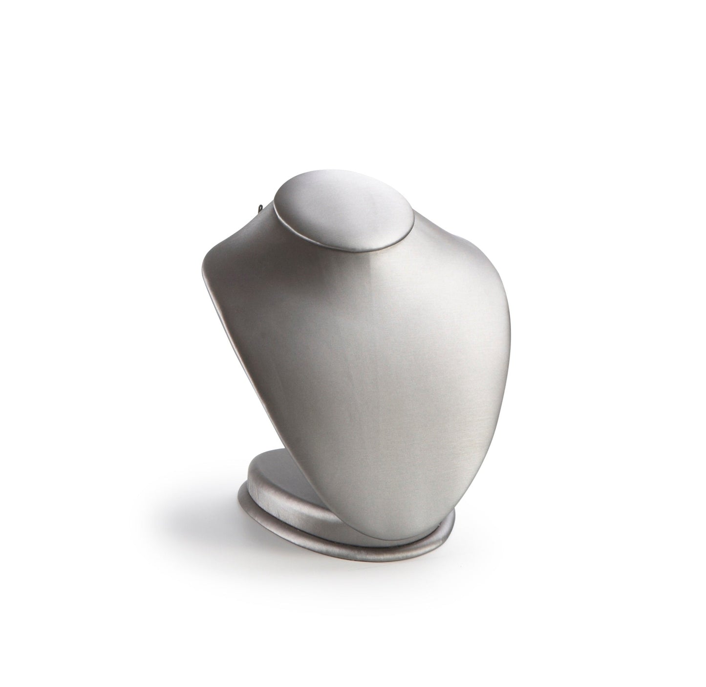 Silver Gray Leatherette Large Neckform
