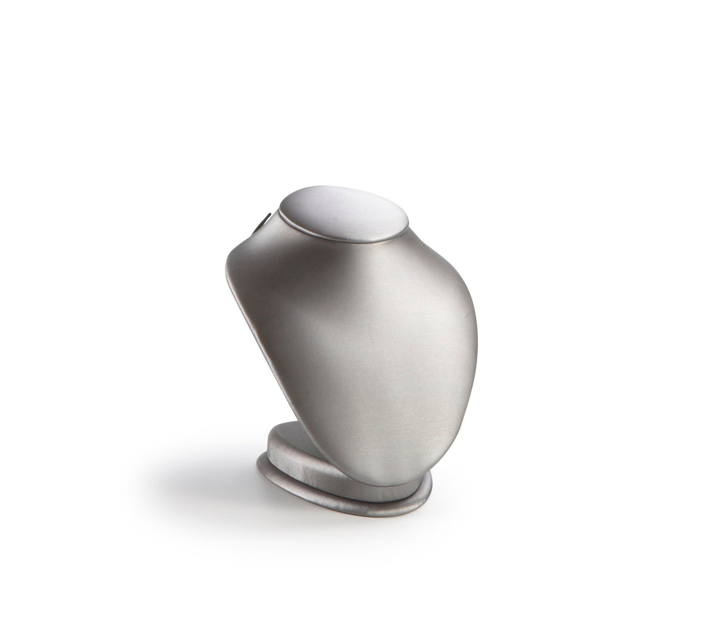 Silver Gray Leatherette Medium Neckform