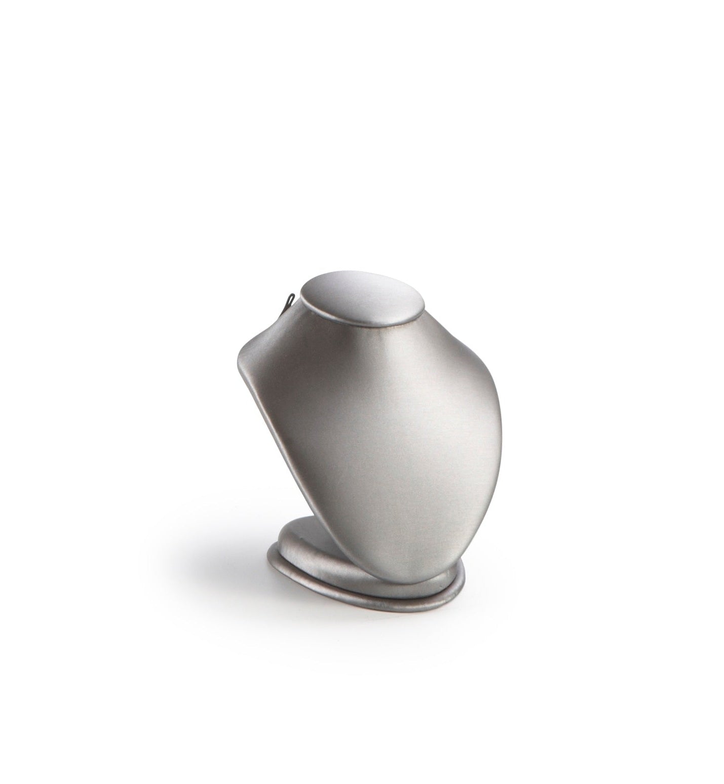 Silver Gray Leatherette Small Neckform
