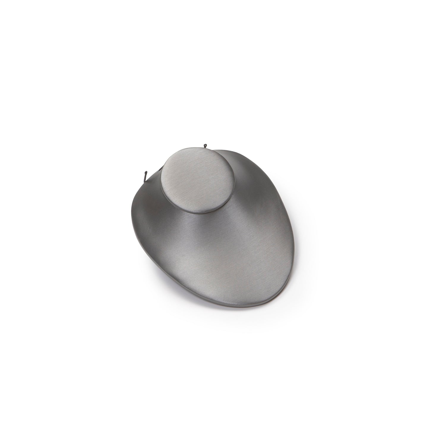 Silver Gray Leatherette Medium Neckform