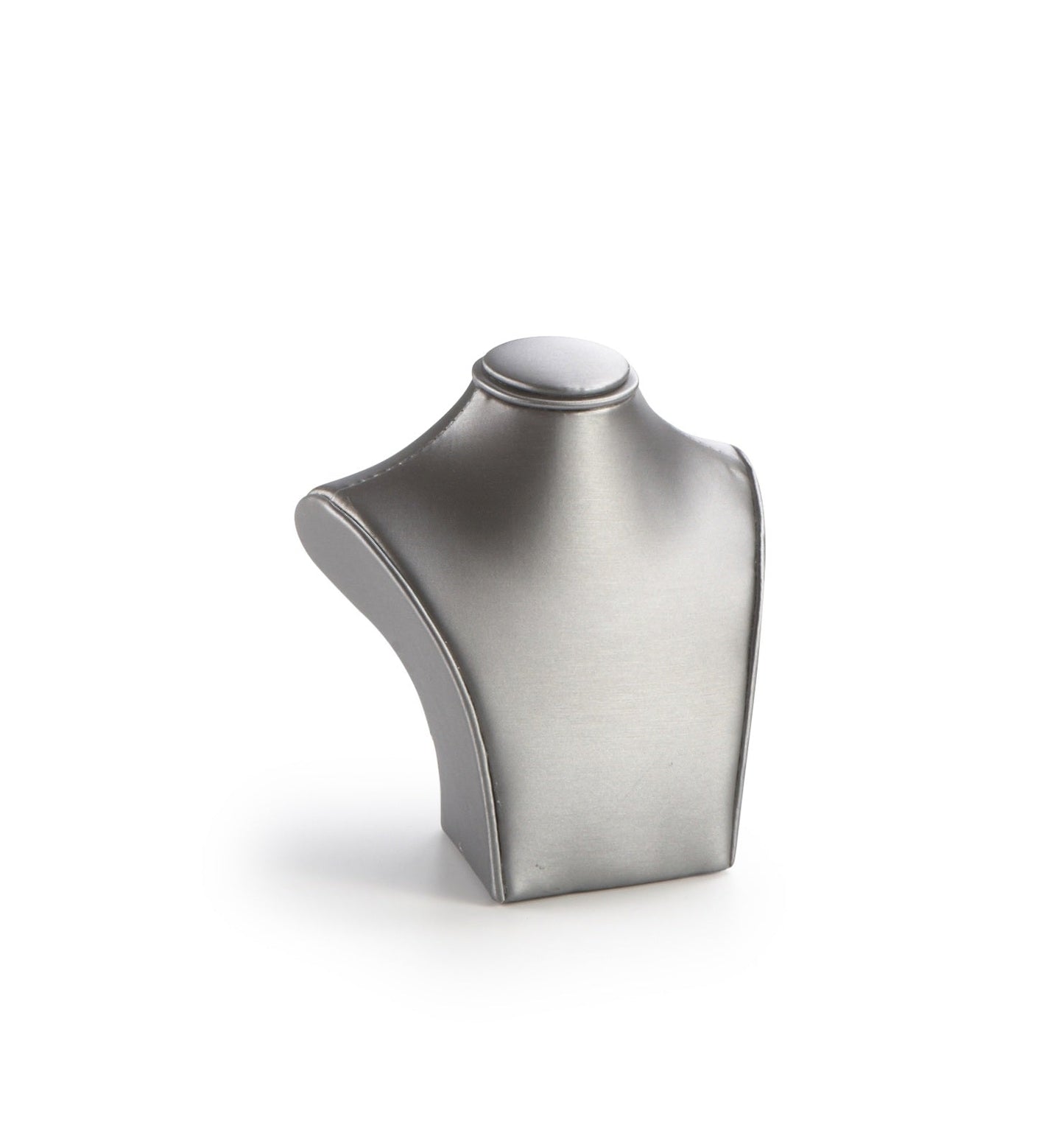 Silver Gray Leatherette Small Neckform